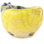 Vaso bonsai rotondo giallo e verde di Masashi Furumoto - 25 x 25 x 15 mm
