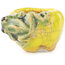 Pot à bonsaï rond jaune et vert de Masashi Furumoto - 24 x 24 x 18 mm