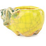 Pot à bonsaï rond jaune et vert de Masashi Furumoto - 24 x 24 x 18 mm