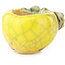 Pot à bonsaï rond jaune et vert de Masashi Furumoto - 24 x 24 x 18 mm