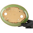 Pot à bonsaï ovale vert de Hattori - 165 x 130 x 40 mm