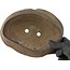 Oval unglazed bonsai pot by Bonsai - 195 x 145 x 62 mm