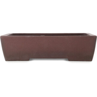  Yamaaki Maceta para bonsái rectangular sin esmaltar de 373 mm de Yamaaki, Tokoname, Japón