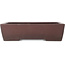 Rectangular unglazed bonsai pot by Yamaaki - 373 x 270 x 98 mm