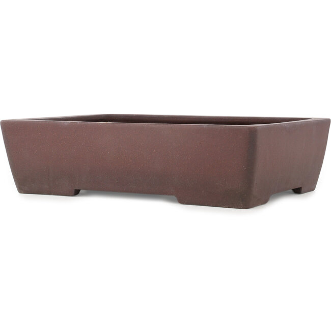 Maceta rectangular sin esmaltar para bonsái de Yamaaki - 373 x 270 x 98 mm