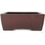 Rectangular unglazed bonsai pot by Yamaaki - 373 x 270 x 98 mm