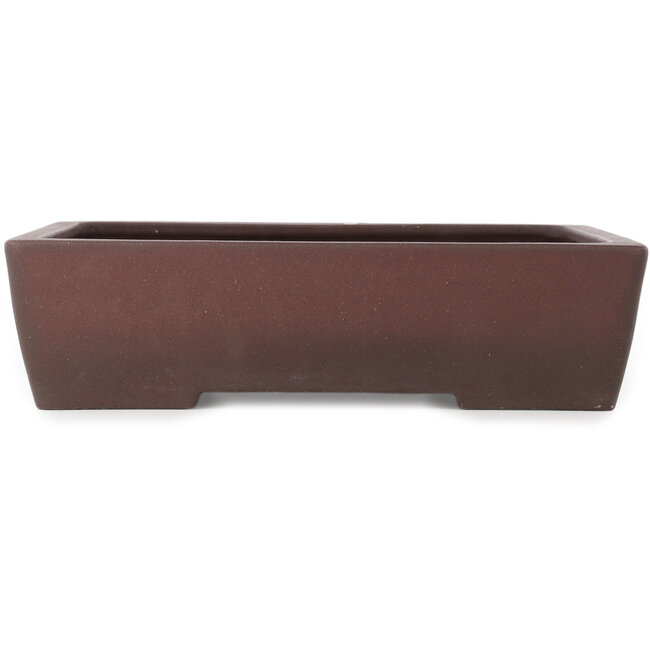 Maceta rectangular sin esmaltar para bonsái de Yamaaki - 373 x 270 x 98 mm