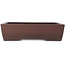 Rectangular unglazed bonsai pot by Yamaaki - 373 x 270 x 98 mm