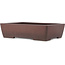 Rectangular unglazed bonsai pot by Yamaaki - 373 x 270 x 98 mm