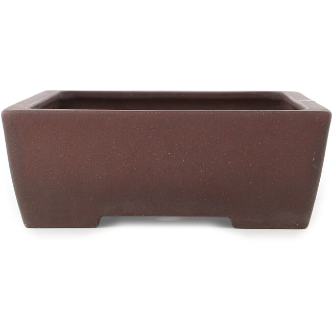Maceta rectangular sin esmaltar para bonsái de Yamaaki - 373 x 270 x 98 mm
