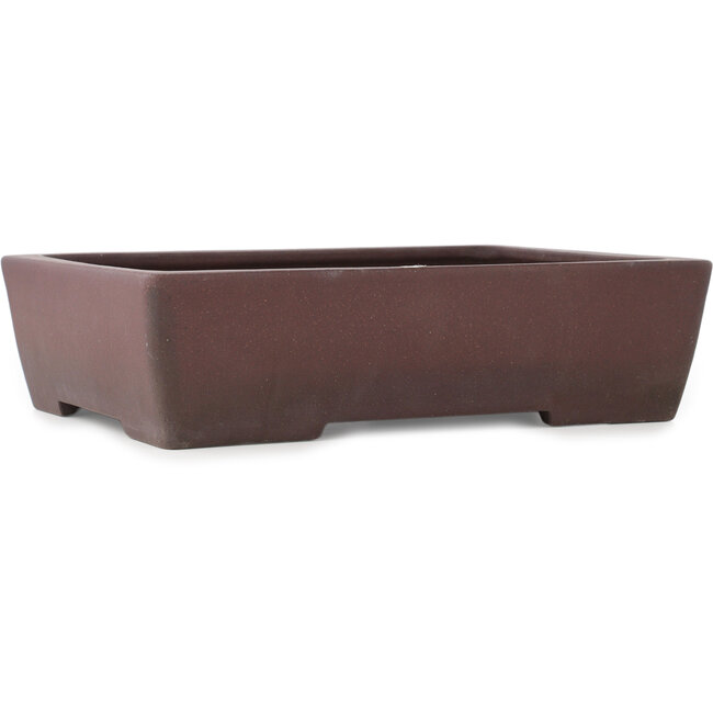 Maceta rectangular sin esmaltar para bonsái de Yamaaki - 373 x 270 x 98 mm