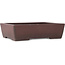 Rectangular unglazed bonsai pot by Yamaaki - 373 x 270 x 98 mm