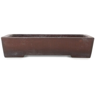  Yamaaki Maceta para bonsái rectangular sin esmaltar de 378 mm de Yamaaki, Tokoname, Japón
