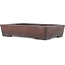 Rectangular unglazed bonsai pot by Yamaaki - 378 x 260 x 80 mm