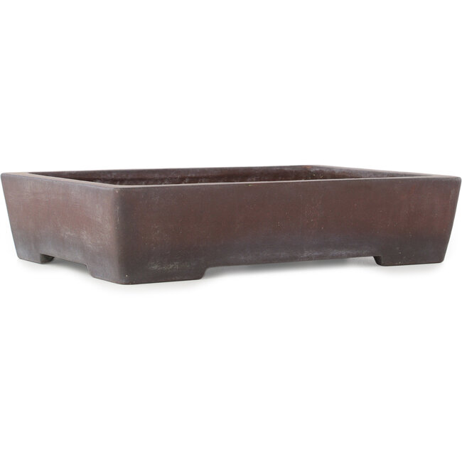 Rectangular unglazed bonsai pot by Yamaaki - 378 x 260 x 80 mm