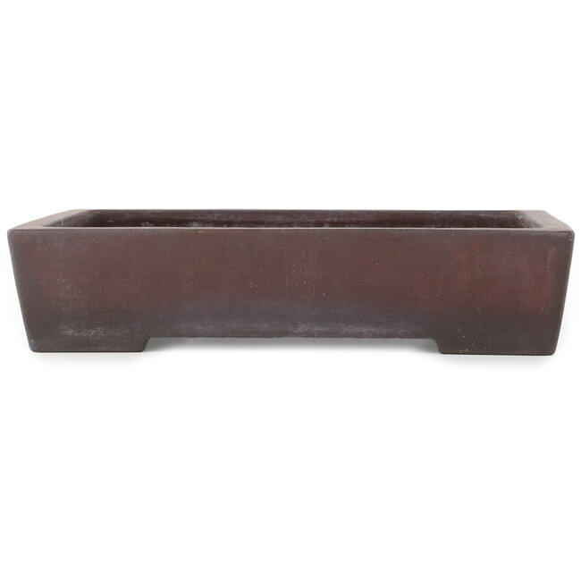 Rectangular unglazed bonsai pot by Yamaaki - 378 x 260 x 80 mm
