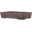 Rectangular unglazed bonsai pot by Yamaaki - 378 x 260 x 80 mm