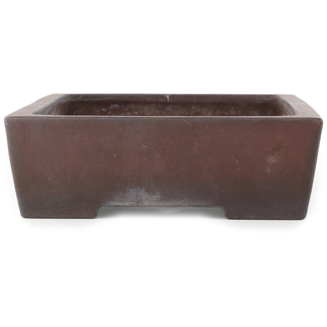 Rechthoekige ongeglazuurde bonsaipot van Yamaaki - 378 x 260 x 80 mm