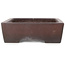 Rectangular unglazed bonsai pot by Yamaaki - 378 x 260 x 80 mm