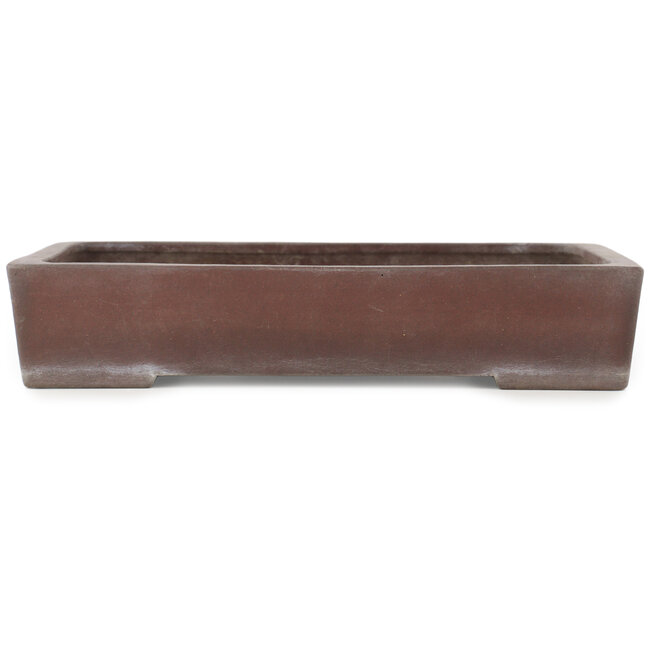 Rectangular unglazed bonsai pot by Yamaaki - 355 x 243 x 65 mm