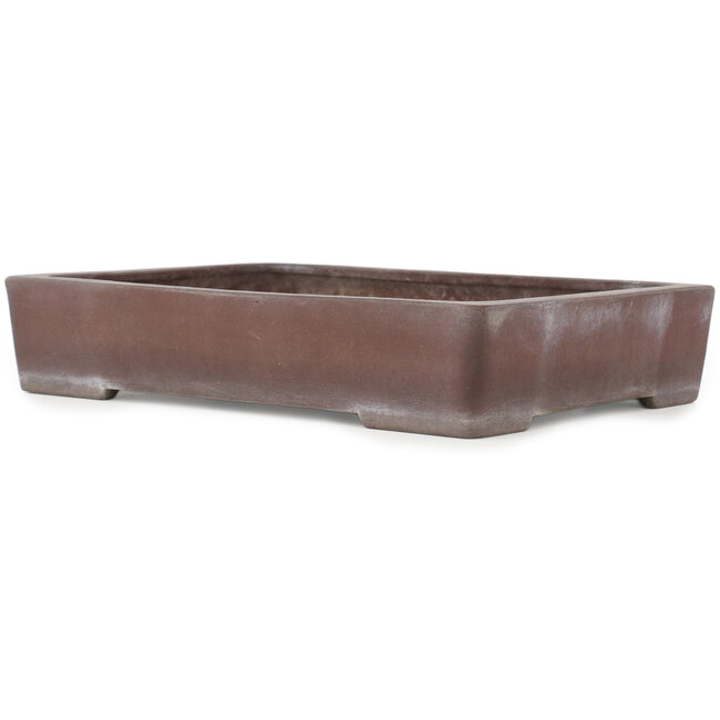 Rechthoekige ongeglazuurde bonsaipot van Yamaaki - 355 x 243 x 65 mm