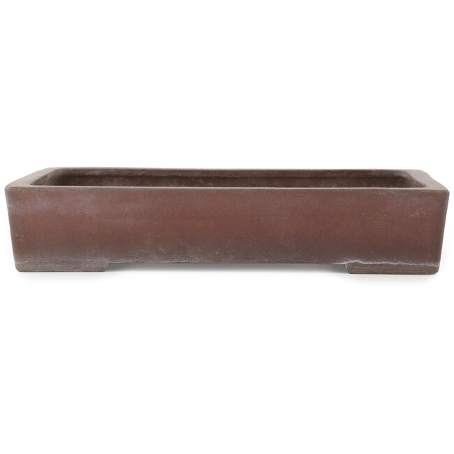 Maceta rectangular sin esmaltar para bonsái de Yamaaki - 355 x 243 x 65 mm