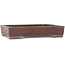 Rectangular unglazed bonsai pot by Yamaaki - 355 x 243 x 65 mm