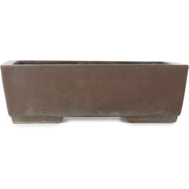 Maceta rectangular sin esmaltar para bonsái de Yamaaki - 317 x 210 x 98 mm
