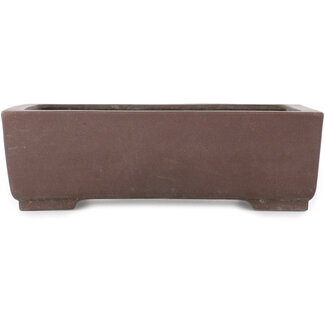  Yamaaki Maceta para bonsái rectangular sin esmaltar de 322 mm de Yamaaki, Tokoname, Japón