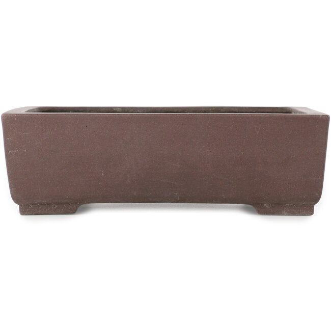 Rectangular unglazed bonsai pot by Yamaaki - 322 x 230 x 95 mm