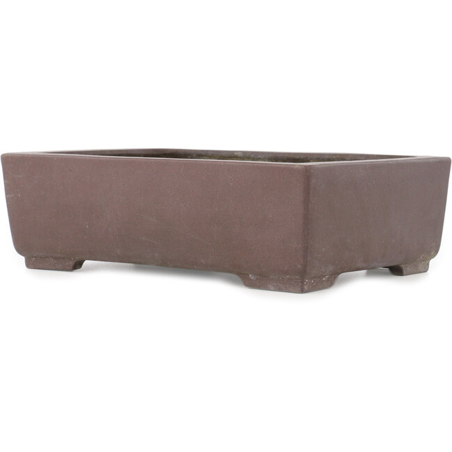 Maceta rectangular sin esmaltar para bonsái de Yamaaki - 322 x 230 x 95 mm