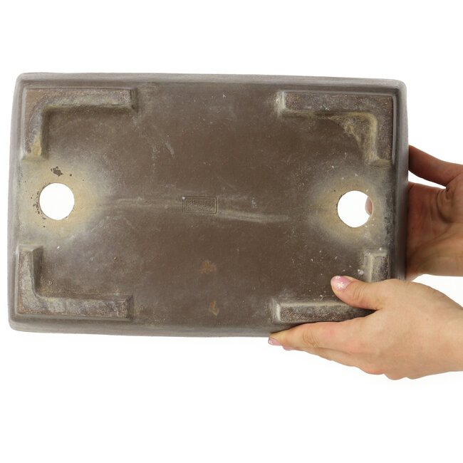 Pot à bonsaï rectangulaire non émaillé de Yamaaki - 317 x 210 x 98 mm