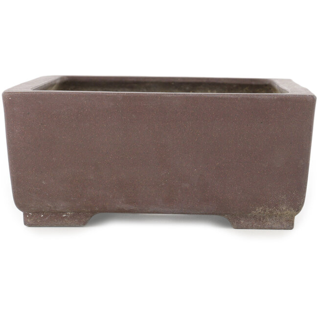 Rechthoekige ongeglazuurde bonsaipot van Yamaaki - 322 x 230 x 95 mm