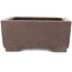 Rectangular unglazed bonsai pot by Yamaaki - 322 x 230 x 95 mm