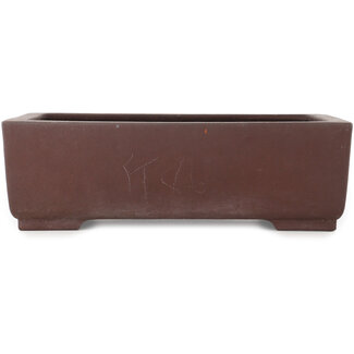  Yamaaki 327 mm rectangular unglazed bonsai pot by Yamaaki, Tokoname, Japan