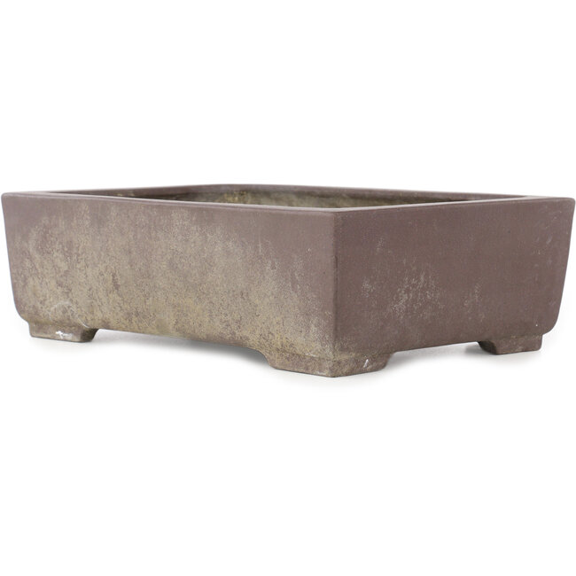 Pot à bonsaï rectangulaire non émaillé de Yamaaki - 322 x 230 x 95 mm