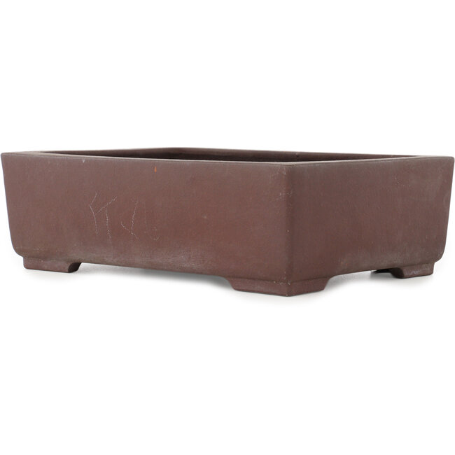 Maceta rectangular sin esmaltar para bonsái de Yamaaki - 327 x 236 x 100 mm