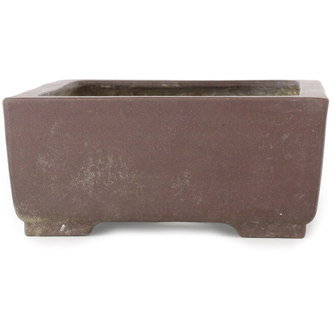 Rechthoekige ongeglazuurde bonsaipot van Yamaaki - 322 x 230 x 95 mm