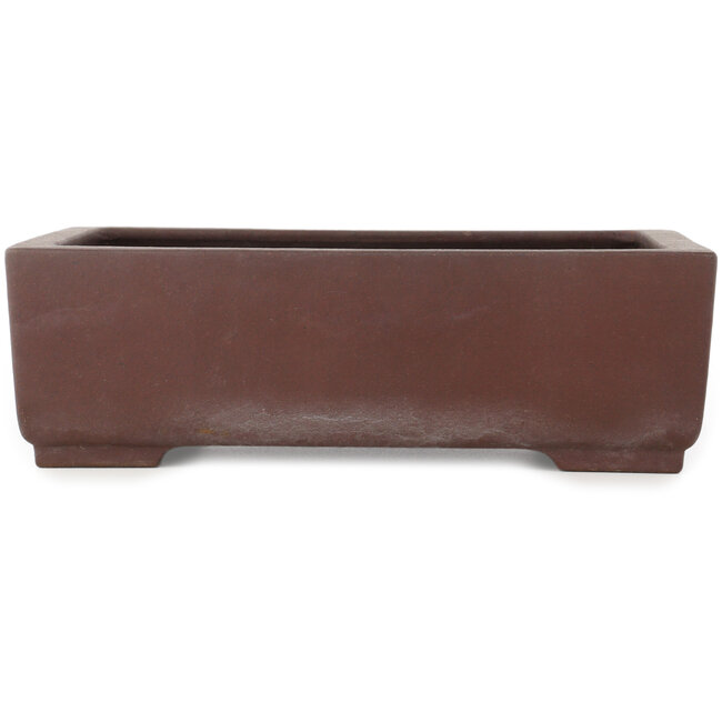 Maceta rectangular sin esmaltar para bonsái de Yamaaki - 327 x 236 x 100 mm
