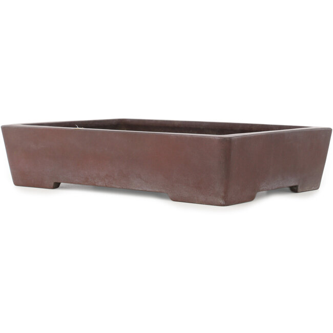 Pot à bonsaï rectangulaire non émaillé de Yamaaki - 375 x 260 x 80 mm
