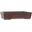Rectangular unglazed bonsai pot by Yamaaki - 375 x 260 x 80 mm
