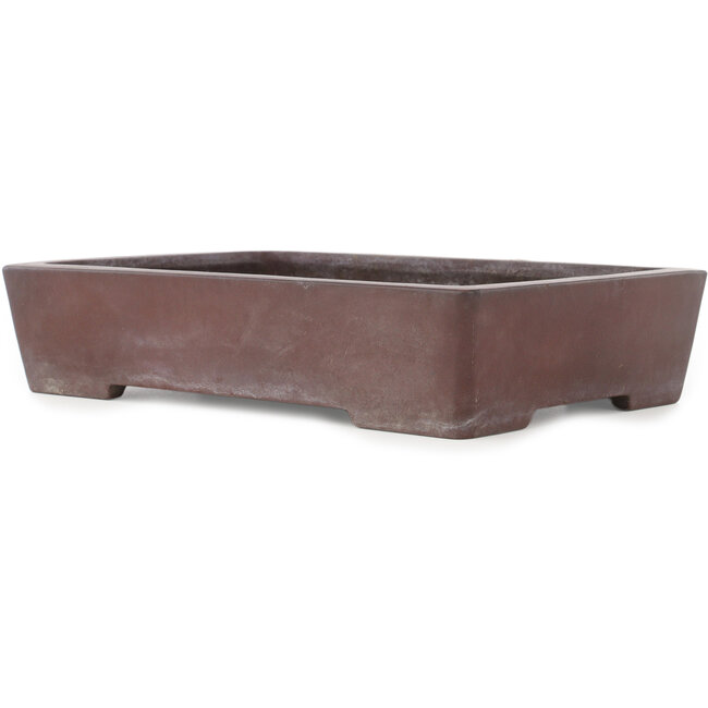 Pot à bonsaï rectangulaire non émaillé de Yamaaki - 375 x 260 x 80 mm