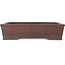 Rectangular unglazed bonsai pot by Yamaaki - 375 x 302 x 90 mm