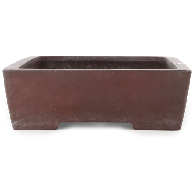 Pot à bonsaï rectangulaire non émaillé de Yamaaki - 375 x 260 x 80 mm