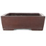 Rectangular unglazed bonsai pot by Yamaaki - 375 x 260 x 80 mm