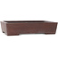 Rectangular unglazed bonsai pot by Yamaaki - 375 x 260 x 80 mm