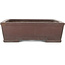 Rectangular unglazed bonsai pot by Yamaaki - 375 x 302 x 90 mm