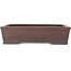 Rectangular unglazed bonsai pot by Yamaaki - 375 x 302 x 90 mm