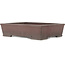 Rectangular unglazed bonsai pot by Yamaaki - 375 x 302 x 90 mm