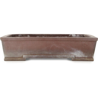  Yamaaki Vaso bonsai rettangolare non smaltato da 378 mm di Yamaaki, Tokoname, Giappone
